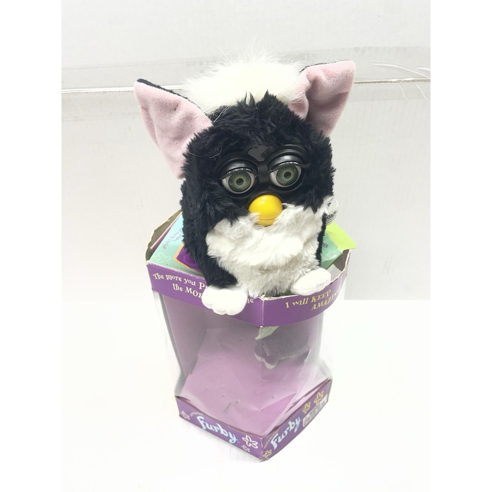 Original 1998 Tiger Electronics Tuxedo Furby Model 70-800 Original Box Untested